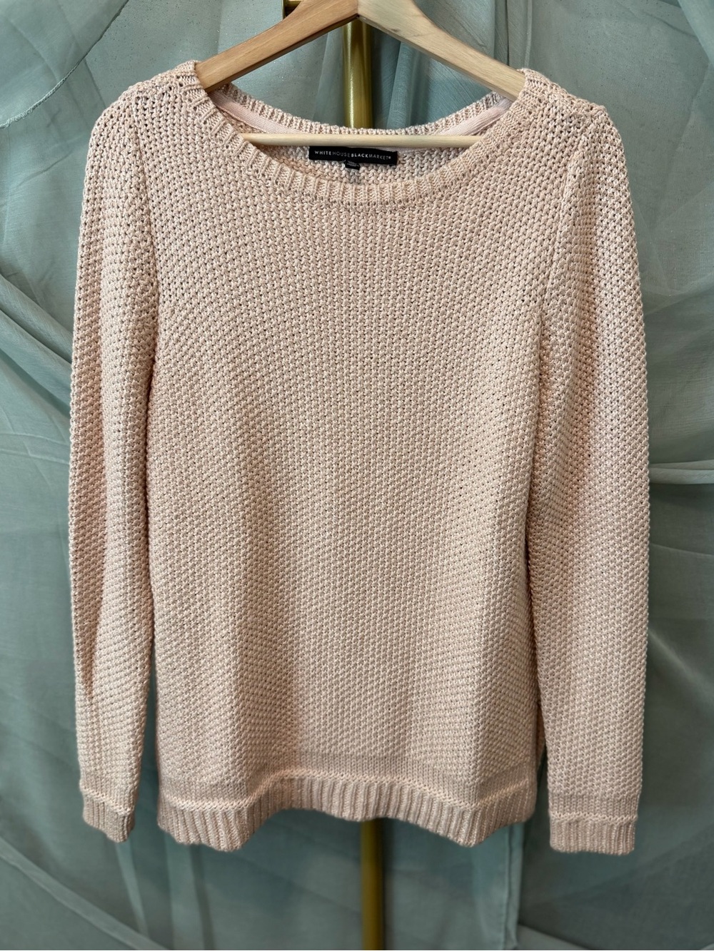 White House Black Market Blush Pink Sweater - Picture 2 of 6